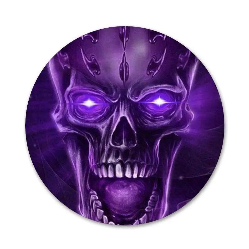 58 мм готический череп сказочные значки металлические для фотографий | Дом и сад