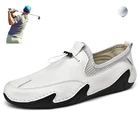 2021 новая спортивная мужская обувь, черные, коричневые мужские ботинки для гольфа противоскользящие гольфы, мужские кожаные кроссовки для гольфа, Осенние