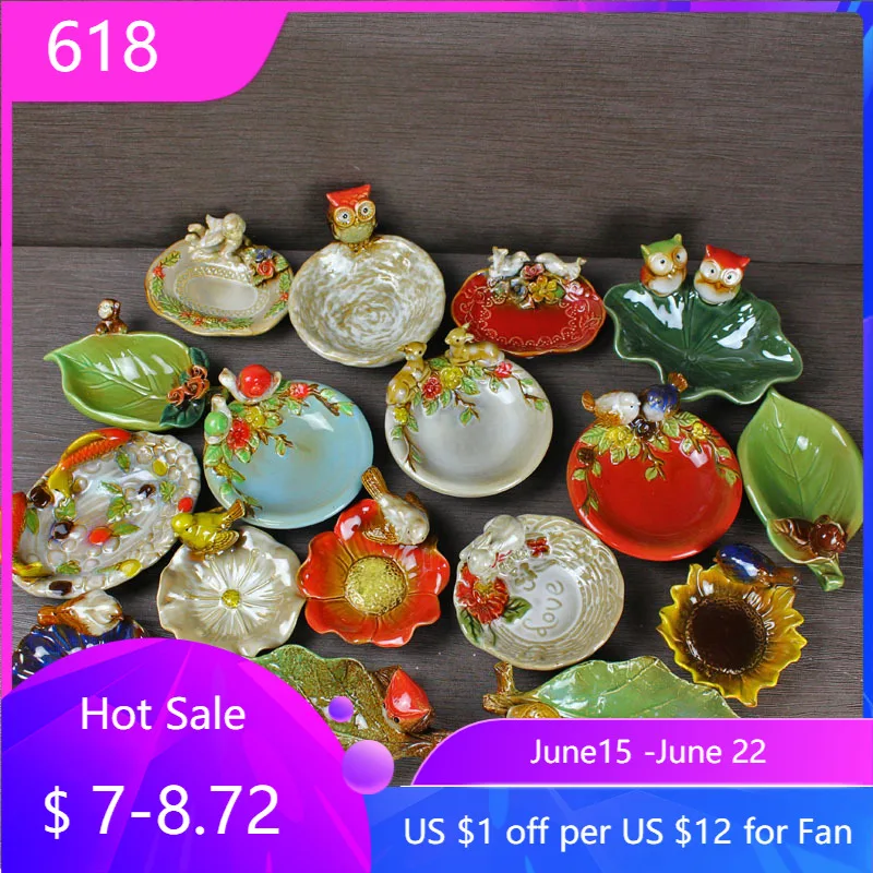 Пепельница из керамики в скандинавском стиле для хранения ключей декоративный