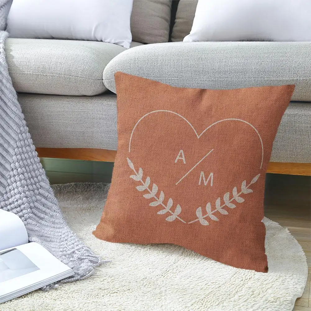 

Navy Cushion Cover Linen Flower Throw Pillow Case Car Decorative Decor Abstract 45*45cm Home Decoration Pillowcase D4E8