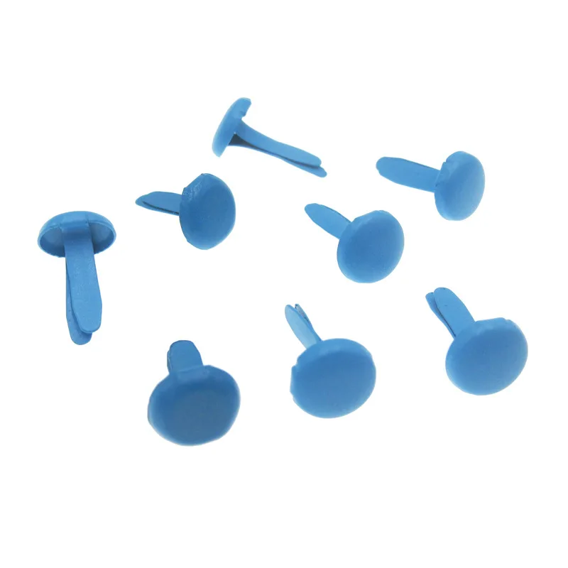 Blue 100pcs 100 шт 5,5X11 мм круглые металлические штифтики для скрапбукинга аксессуары для рукоделия украшения застежка для украшения обуви - Цвет: Blue 100pcs