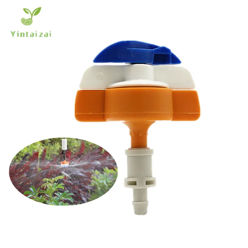 

50pcs 360Degree Rotary Sprinkler With Connector Hanging Sprayer Atomized Spray Irrigation Gardening Micro Fittings Watering