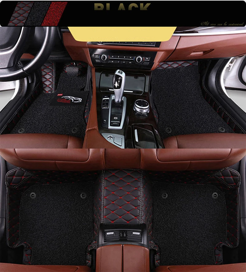 Автомобильные кожаные Коврики для Audi Q5 8R 2016 2015 2014 2013 2012 2011 2010 2009 автомобильные