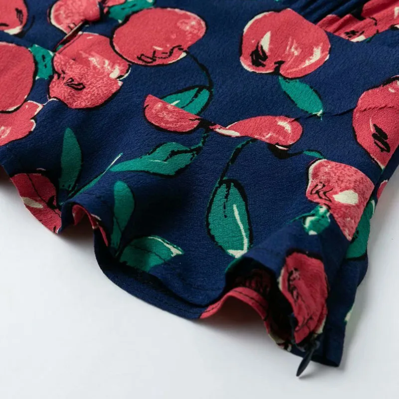 

Shirt female summer casual short-sleeved V-neck shirt printing fruits