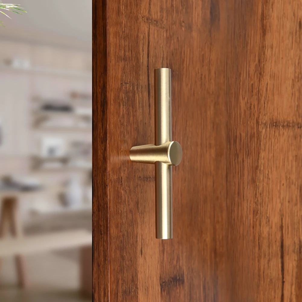 Новая одноцветная ручка для шкафа дверная не ржавеет чистая медь кухонного шкаф
