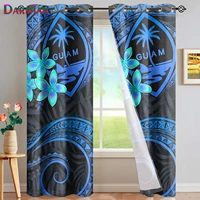 darmian tropical tribe polynesian plumeria printing blackout curtain heat and noise insulated drape panel living room curtains