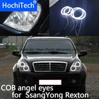 Для Ssangyong Rexton 2006 2007 2008 2009 2010 2011 COB Светодиодный дневной светильник Белый Halo Cob Led Angel Eyes Ring Error Free Ultra bright