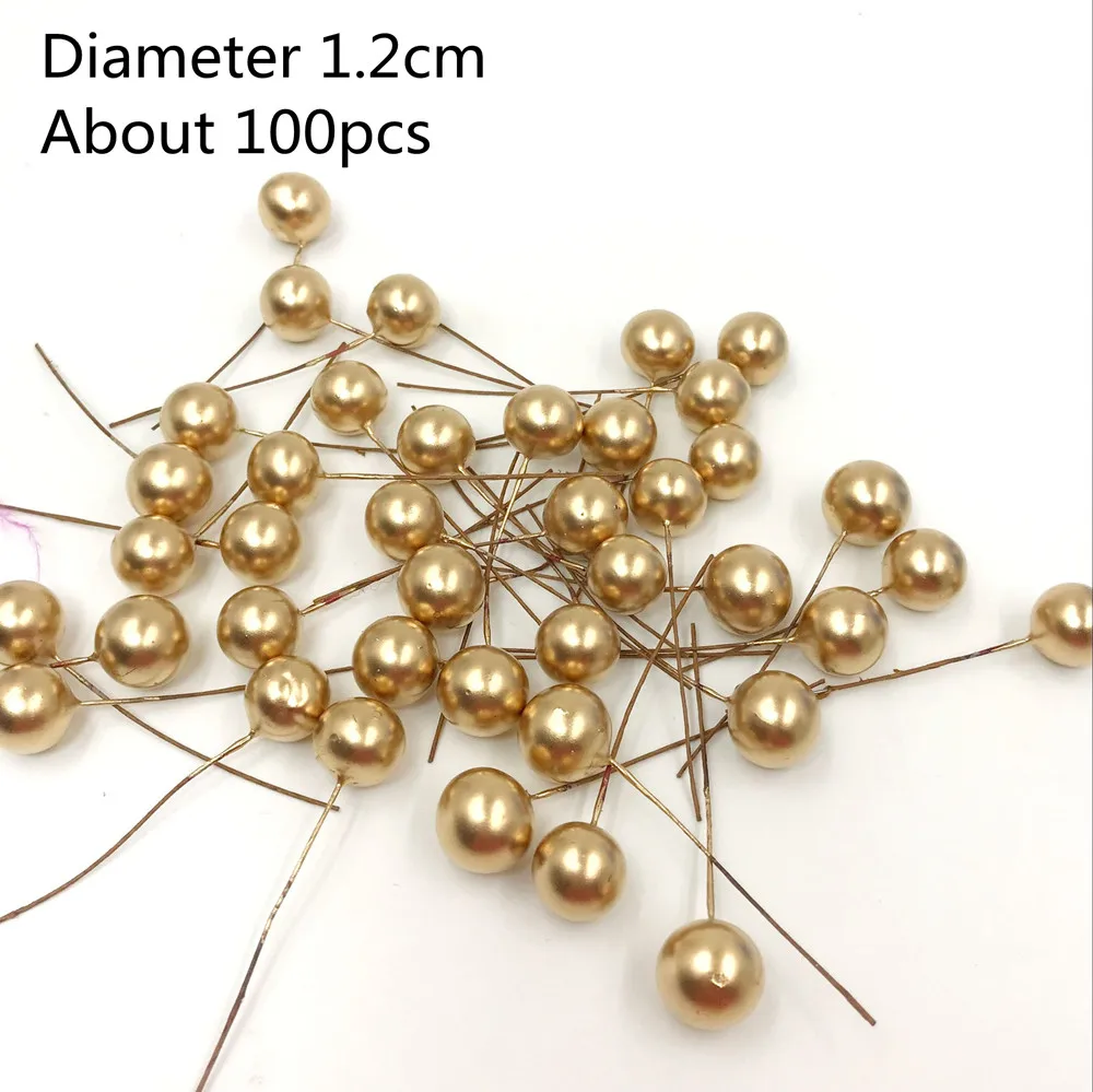 100 шт. искусственные листья Холли ягоды Рождественская елка украшения Diy ручной