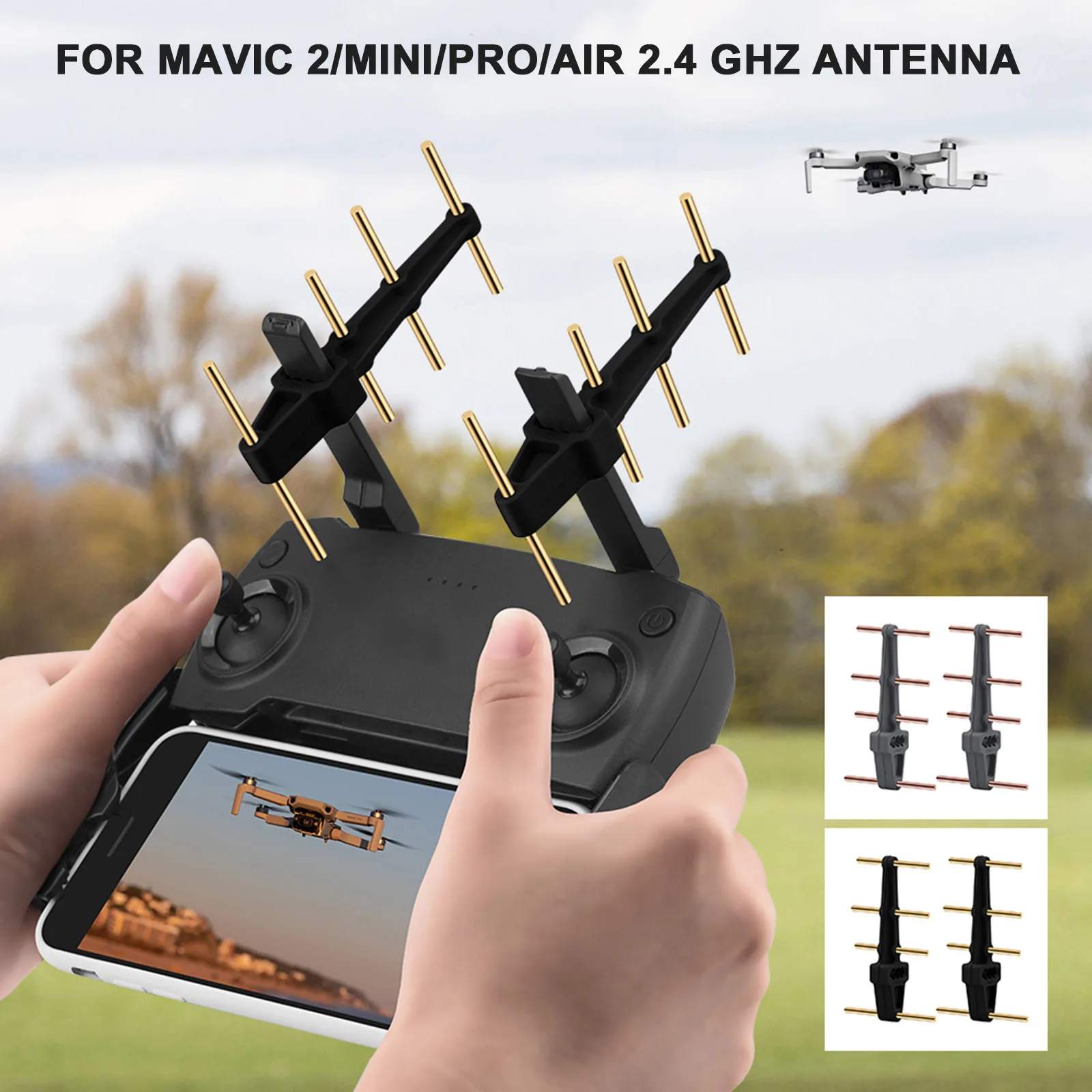

Усилитель сигнала Yagi для DJI Mavic 2 Mini Pro, универсальный расширитель диапазона, антенна, усилитель сигнала, пульты дистанционного управления, 2 шт.