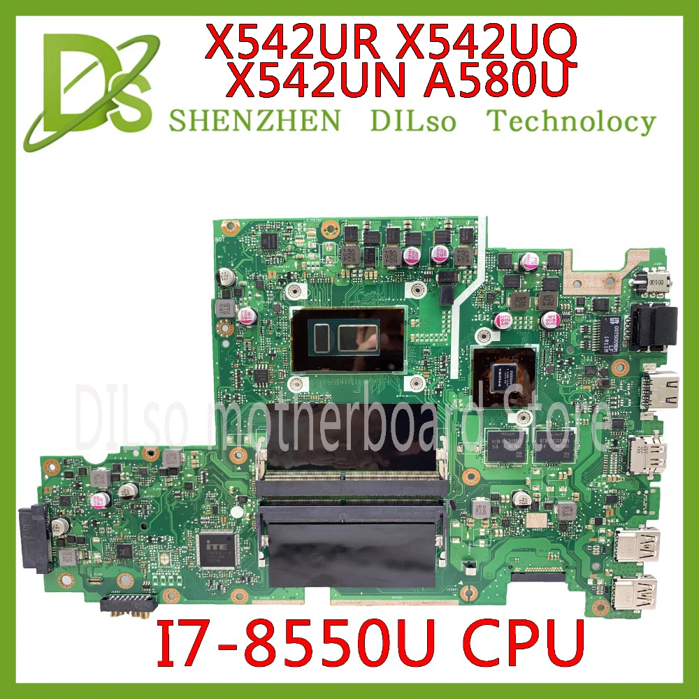 KEFU X542U материнская плата для ASUS X542UR X542UQ X542UN A580U ноутбуков I7 8550 CPU оригинальная