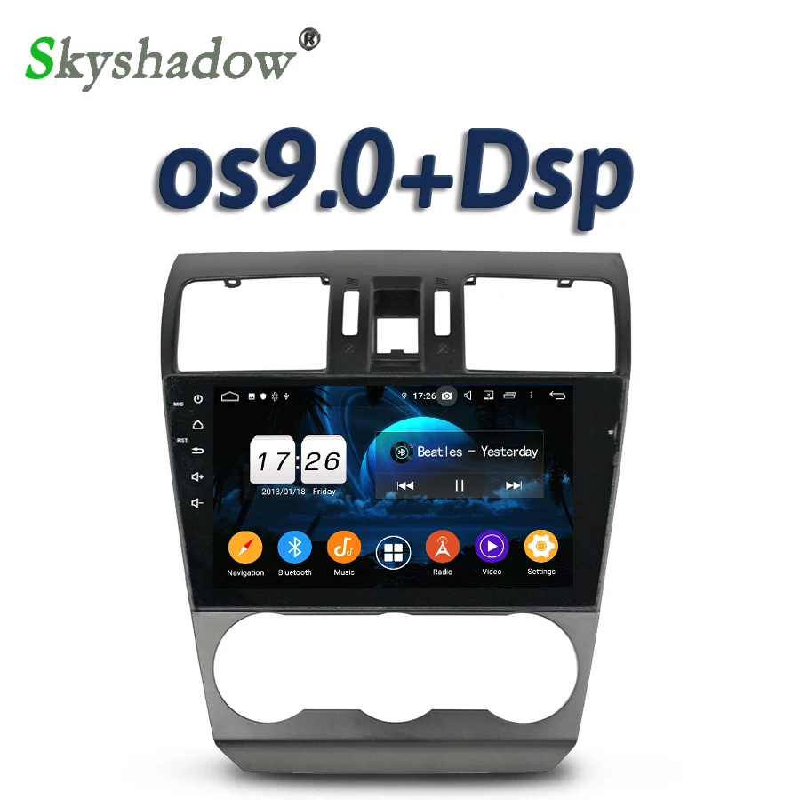720P DSP 9 &quotIPS для Subaru Forester 2013 2014 2015 андроид 10 2 ГБ + 16 Гб 4 core dvd плеер автомобиля GPS