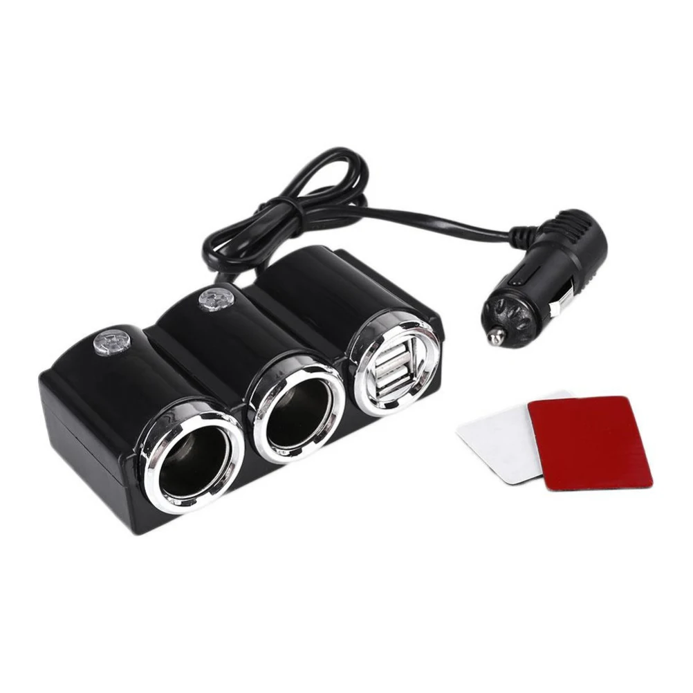 Автомобильный сплиттер от 1 до 2 разъем для прикуривателя два порта USB