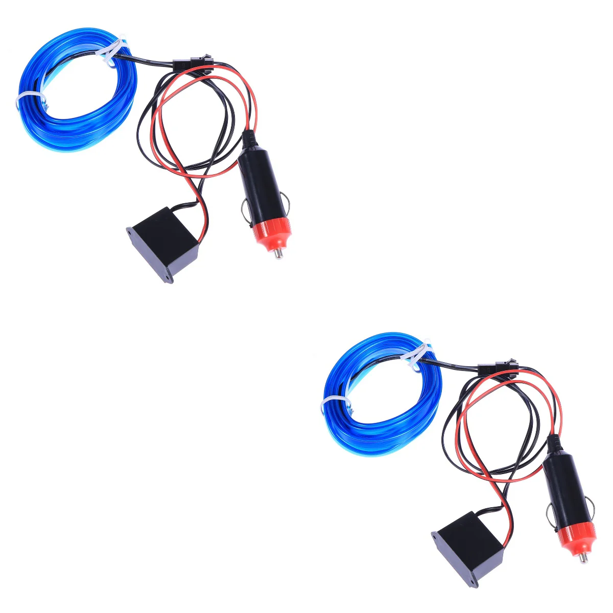 

2pcs 2M Flexible Neon Light Car Wire Rope Tube LED Strip Waterproof Car Decor Lamp (Purple)