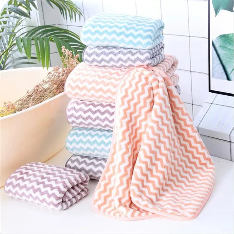 

2 Pcs 34x75&70x140cm Microfiber Home Bath Towel Set Water Absorption and Quick-drying Daily Gift