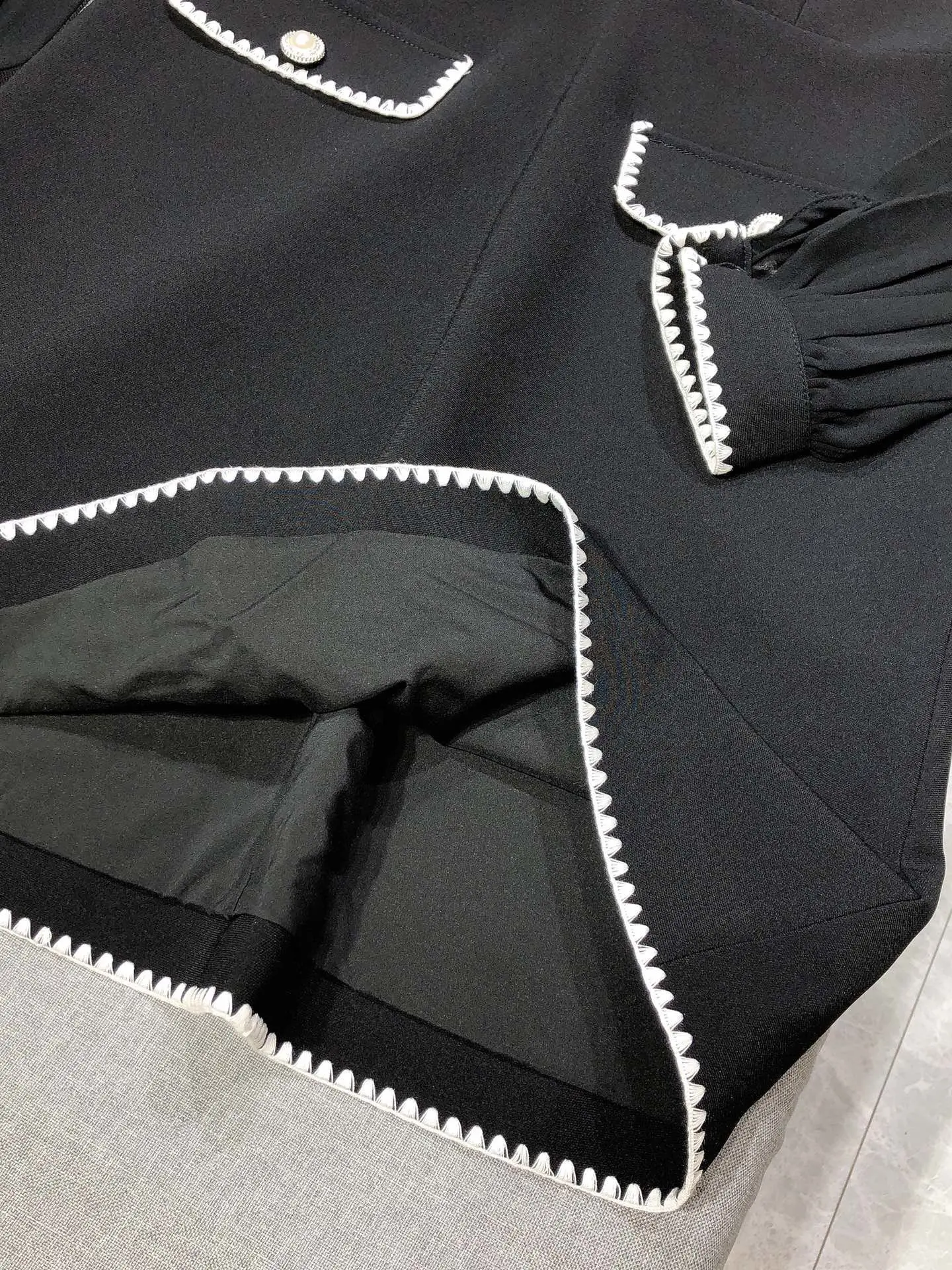 

ladies 2021 new fashion long sleeve lapel embroidered dress 0923