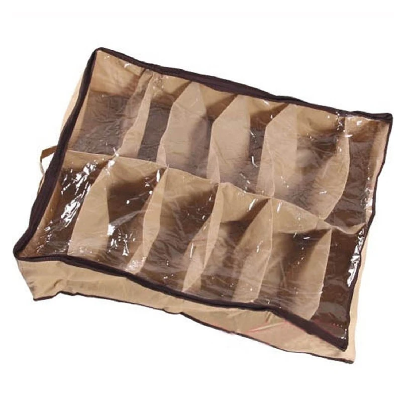 Стойка для обуви пыленепроницаемый шкаф нетканый креативный под кроватью 12 пар