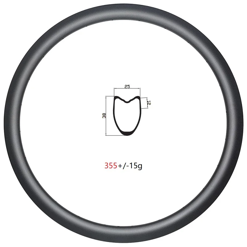 700c tubular rim 700c carbon rim superlight 38mm deep 25mm tubular disc brake UD 3K 12K matte glossy finish customizable