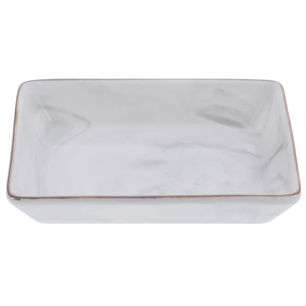 

Marbling Ceramics Storage Plate Crafted Jewelry Display Tray Bathroom Tray