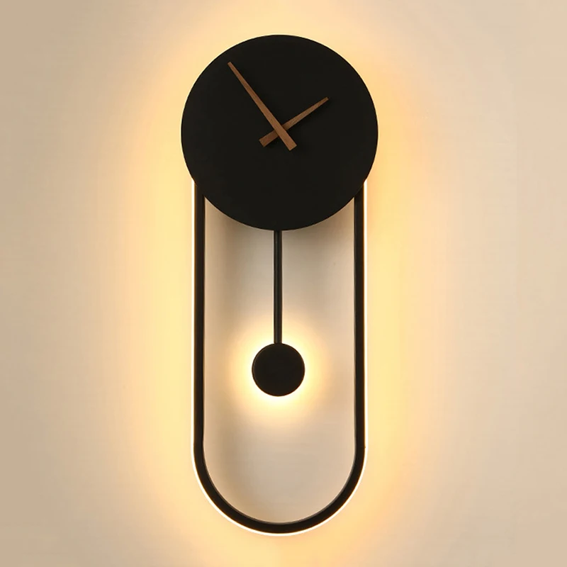 

Nordic Modern Wall Lamp Led Minimalist Wall Lamp, Living Room Bedroom Corridor LED Wall Clock Lamp Indoor Decor Fixture
