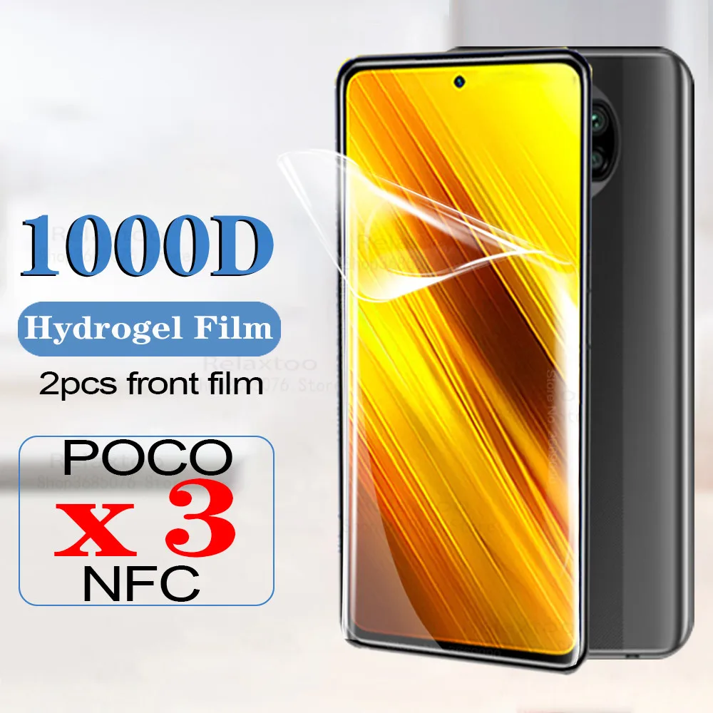 

Мягкая пленка xiomi poco x3 nfc, 2 шт., Защита экрана для xiaomi poco x3, для poxox 3 pocophone x 3 pocox3, Гидрогелевая пленка, не стекло