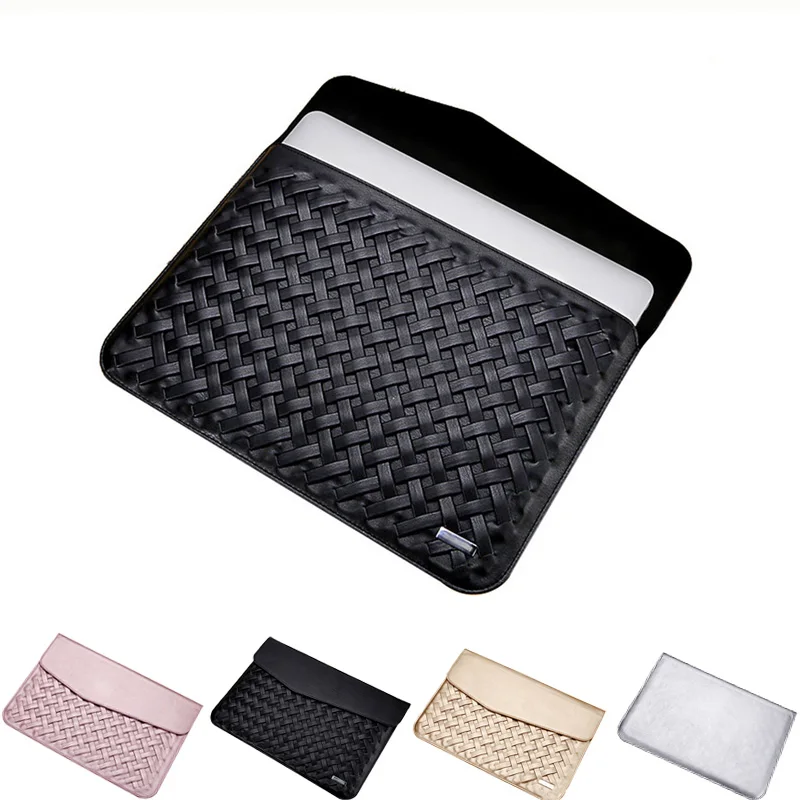 Luxury Weaving PU Leather Laptop Sleeve Bag for Macbook Air Pro Retina 11 12 13 15 Inch Notebook Case | Компьютеры и офис