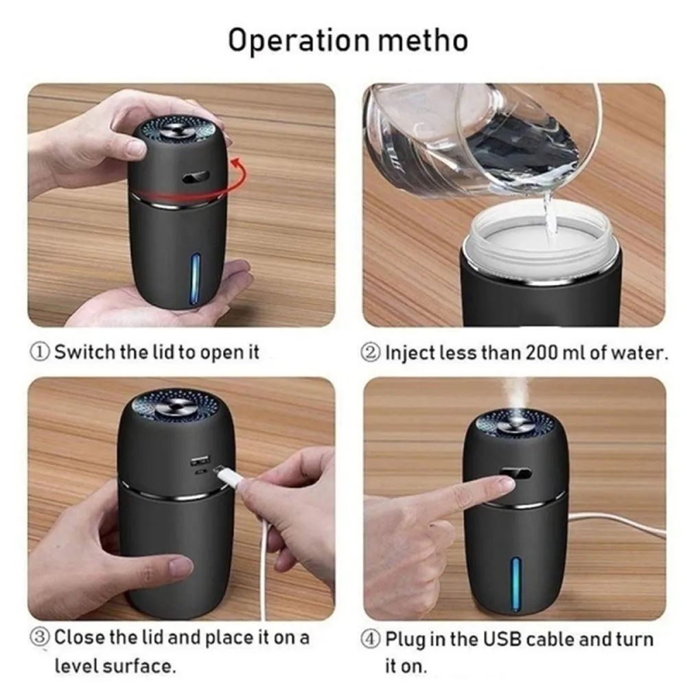 

1PC Air Purifier Car For Car Silent Operation USB Power Diffuser Purifier