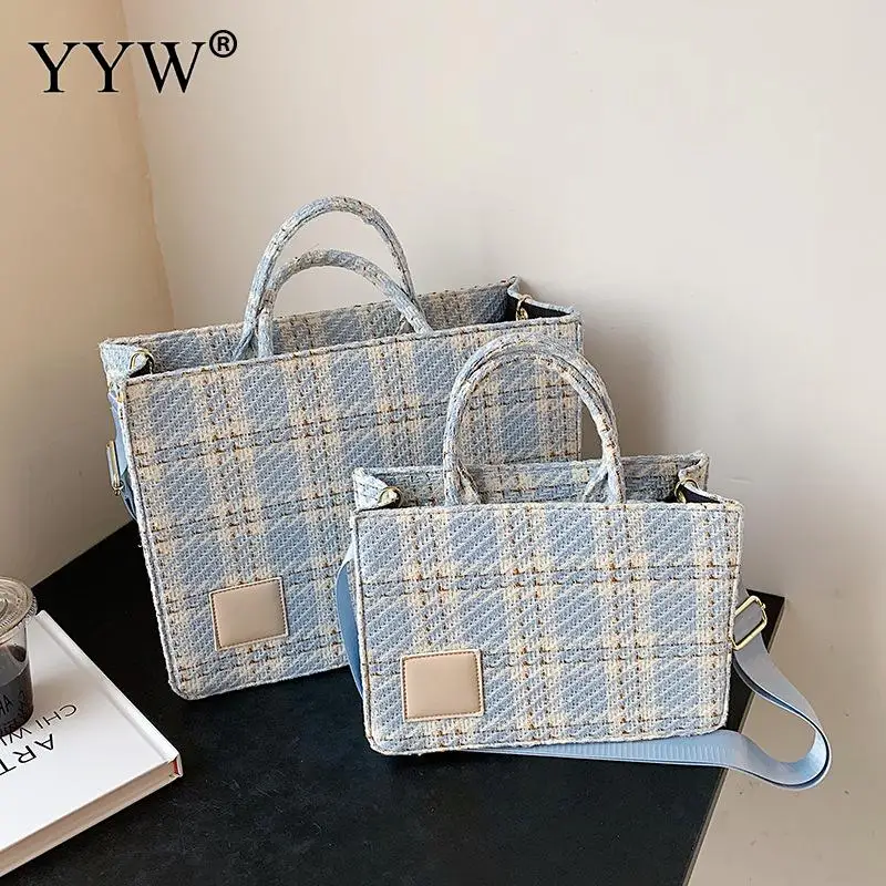 

Classic Plaid Hand Bags for Women Hand Bags New Arrival 2021 Ladylike Women's Branded Trending Shoulder Handbags bolsa feminina