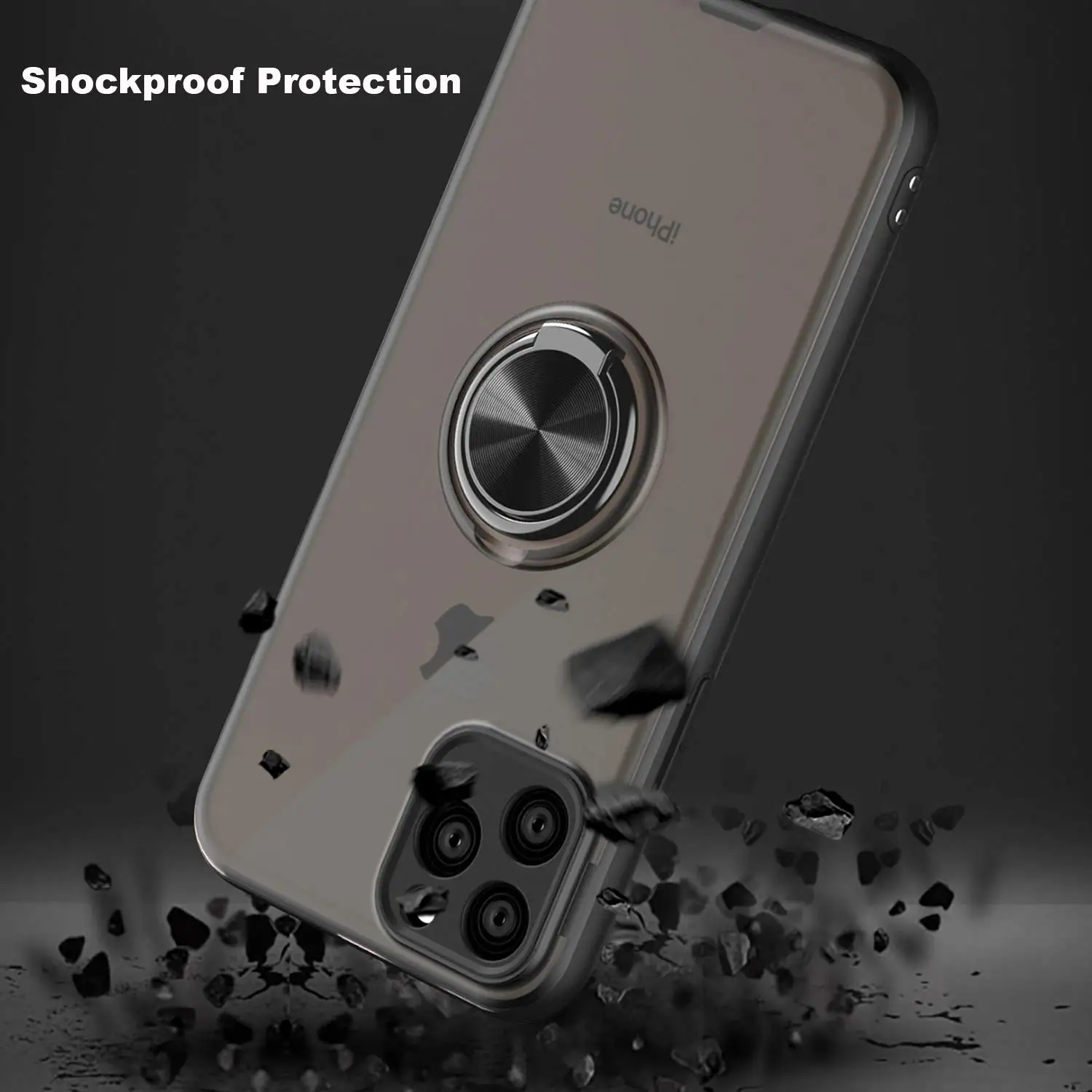 Чехол для iPhone 11 2019 полный корпус анти-чехол от царапин с поворотным кольцом на 360