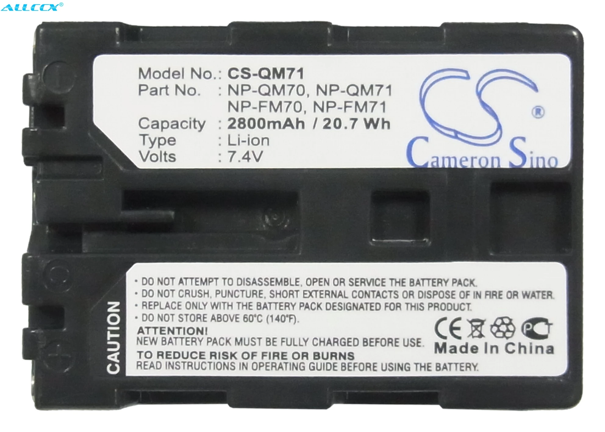 

Cameron Sino 2800mAh/3200mAh Battery NP-FM70, NP-FM71,NP-QM70,QM71 for Sony CCD-TRV108,TRV118,TRV128,TRV138,TRV308,TRV318,TRV328