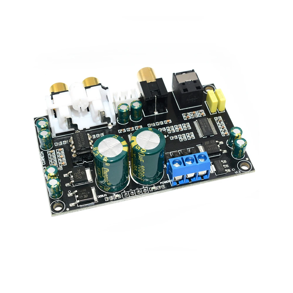 

HIFI fever grade high fidelity CS8416CS4398 chip 24BIT192KHz coaxial fiber DAC decoder board