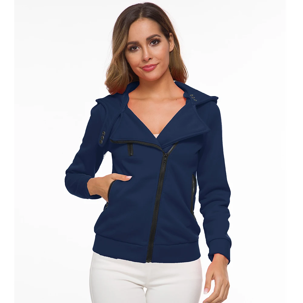 13 цветов, XS-3XL, осенне-зимняя женская повседневная куртка с капюшоном свитер-накидка худи на застежке, толстовка с капюшоном