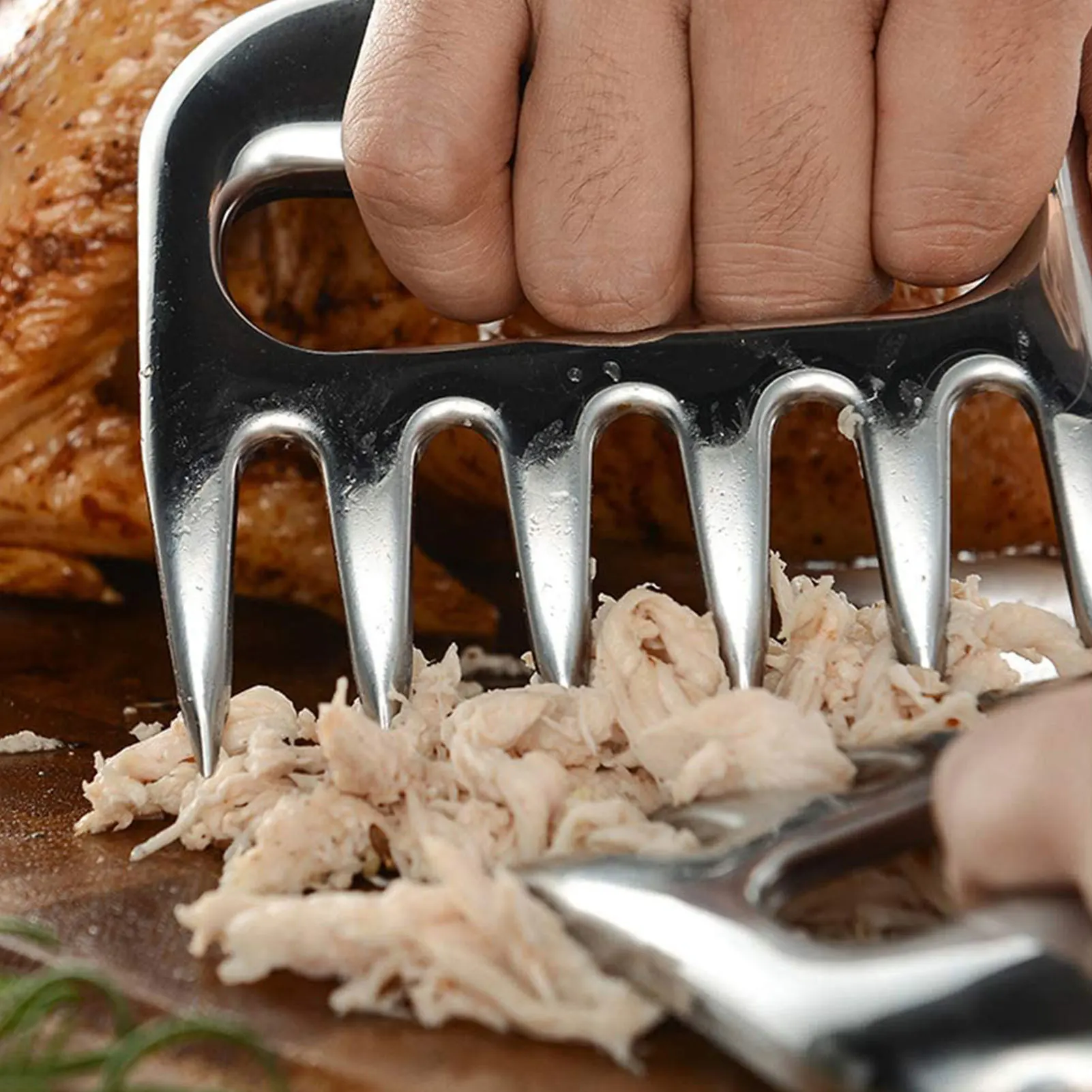 

Stainless Steel Bear Claw Meat Shredder Non-stick Meat Divider