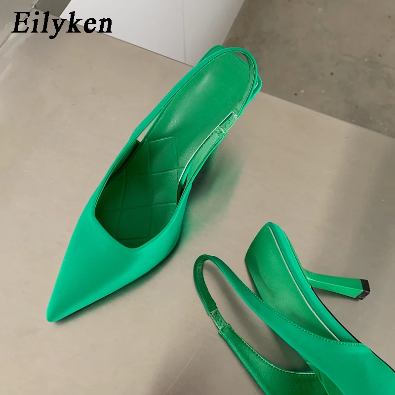 Eilyken High Quality Cozy Candy Colors Shallow Women Pump Fashion Mid Heel Sandals Ladies Party Dress Shoes Spring Outdoor Mule