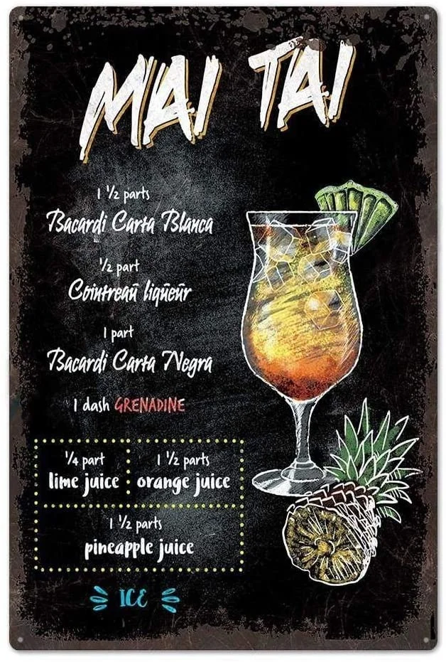 

LWLYCH Wall Decor for Bar Pub Club Man Cave Retro Metal Posters Iron Painting Cocktail Metal Sign Plaque Vintage Pub Tin Sign