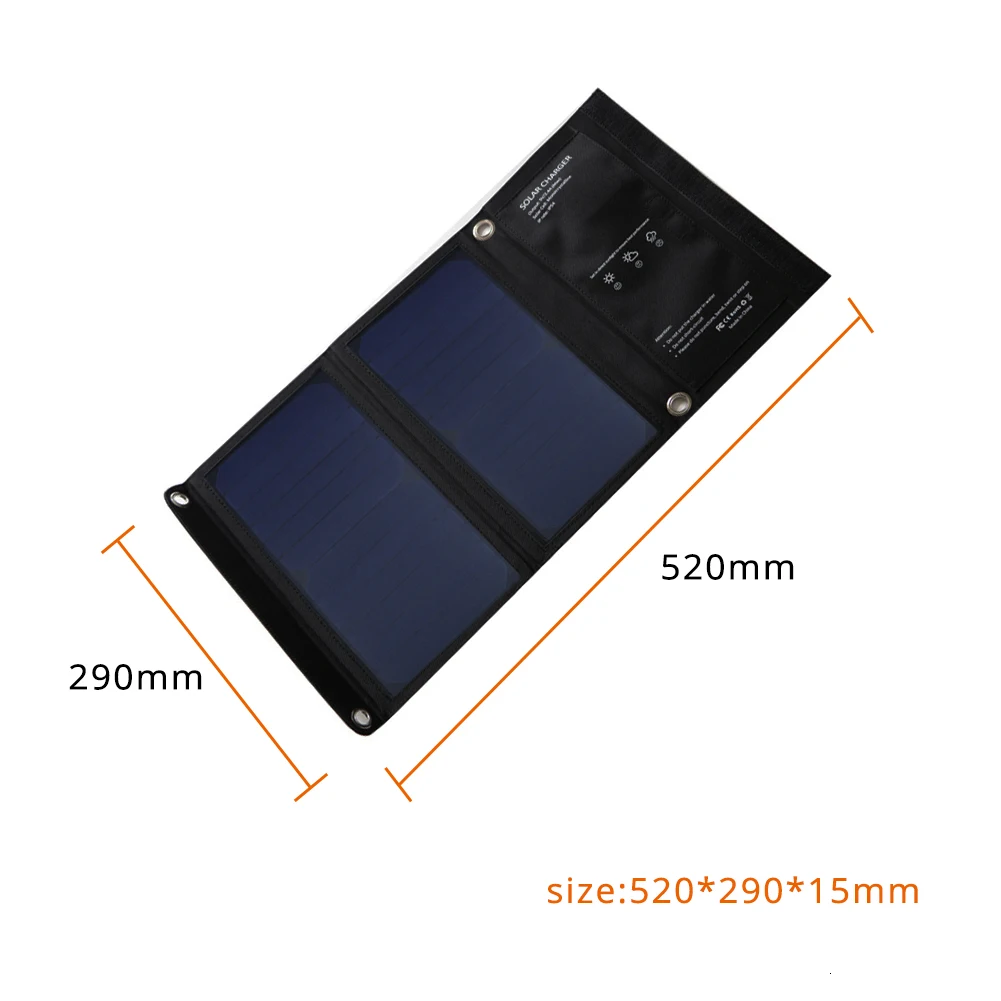 Lerranc Портативный 15 Вт SunPower Панели солнечные Зарядное устройство 5 V/2A с 2 портами(стандарт Выход солнечные батареи для телефонов столы на открытом воздухе