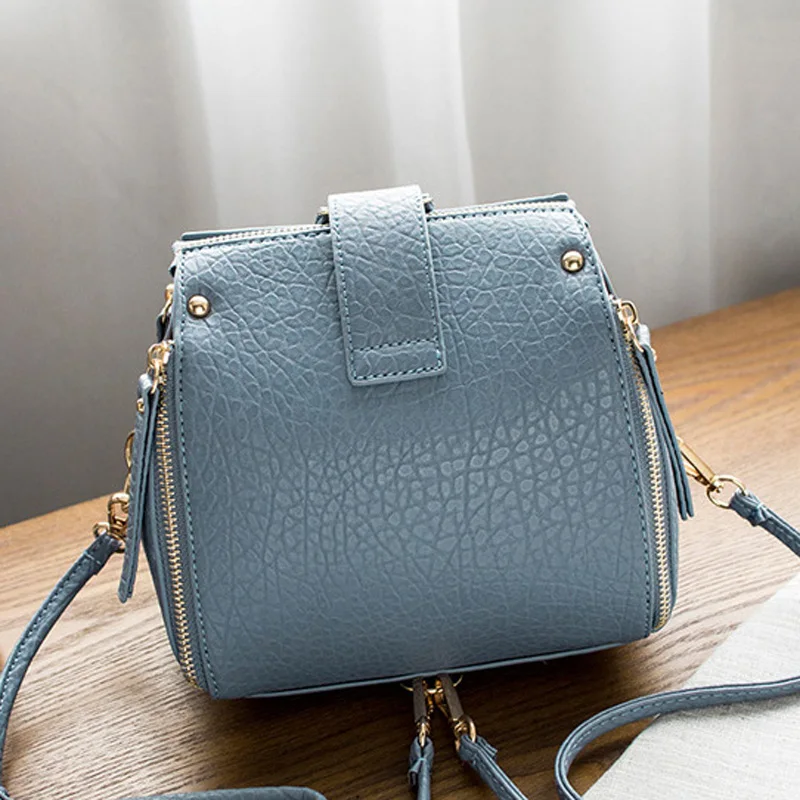 Элегантная Синяя женская сумка на плечо от HISUELY Маленькая цепочке с застежкой