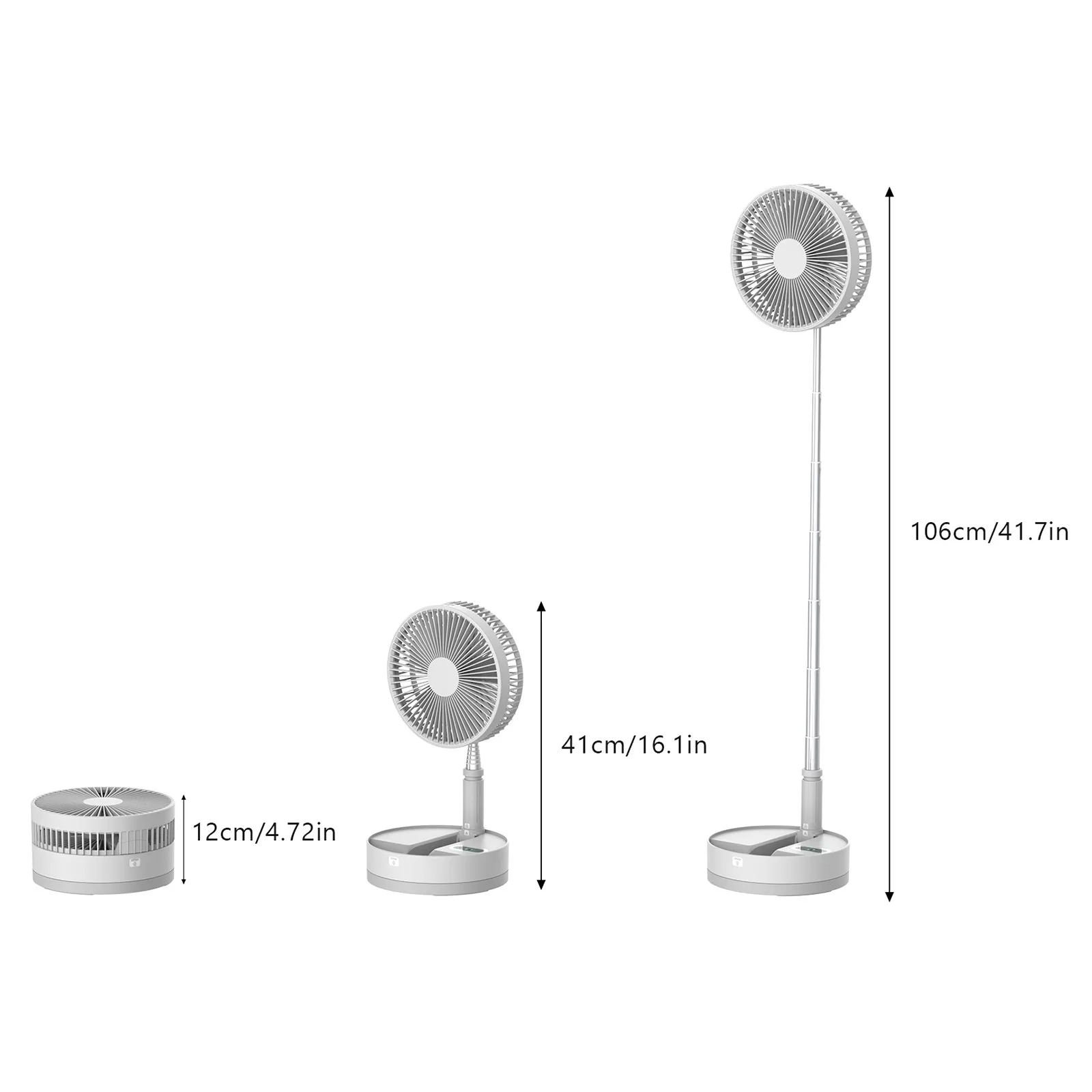 

Portable Fan Mini Folding Telescopic Floor USB Rechargeable Multifunctional Fan for Household Bedroom Office Desktop Fan Cooling