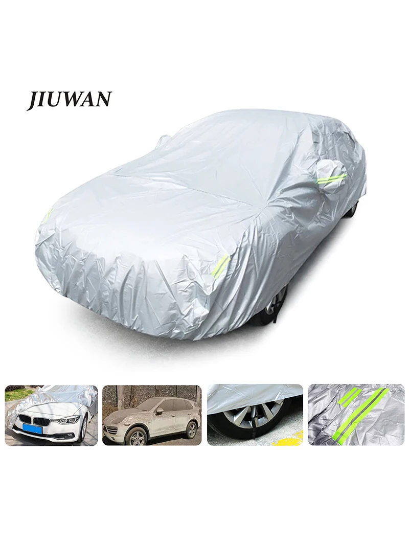 MATCC Car Covers Waterproof Upgraded UV Protection Sedan Cover Universal Fit Full Car Cover Up to 197 