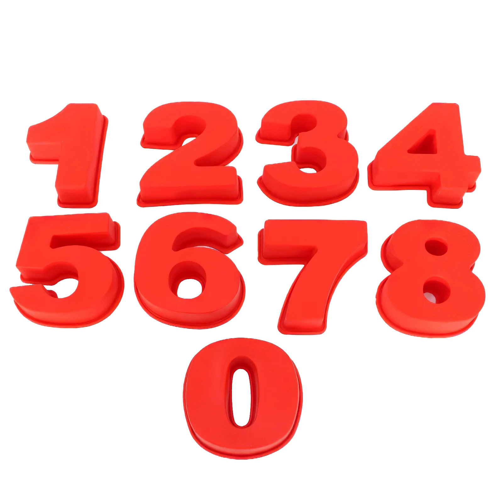 

0-8 Number Silicone Digital Cake Mold Cake Numbers Shape Cake Decoration Tool For Wedding Birthday Anniversary