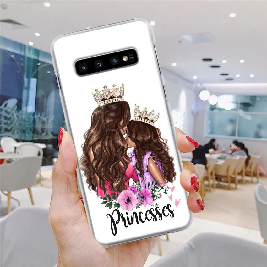 Черный чехол для телефона с изображением мамы и королевы для samsung Galaxy S10e S10 Plus S7 S8 S9 Plus Note 8 9 10 Plus S10 5G жесткий чехол