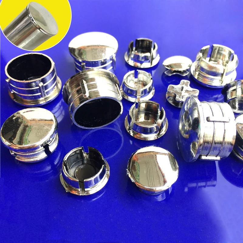 

Round pipe plugs Electroplating pipe inner plug cover sealing cover hole plug decorative cover OD 10 16 19 22 25