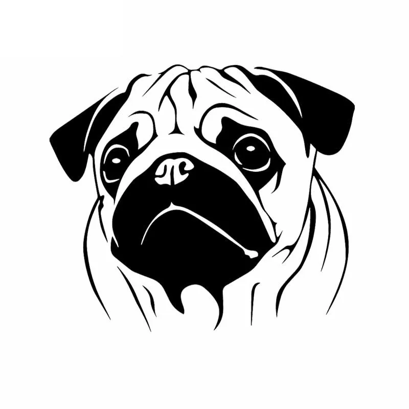 Животные мопса собака автомобиль наклейки изысканное украшение для стекла