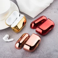 electroplate pc shining plating case for airpods pro case for apple airpods 2 1 air pods 3 2 portable earphone protective covers
