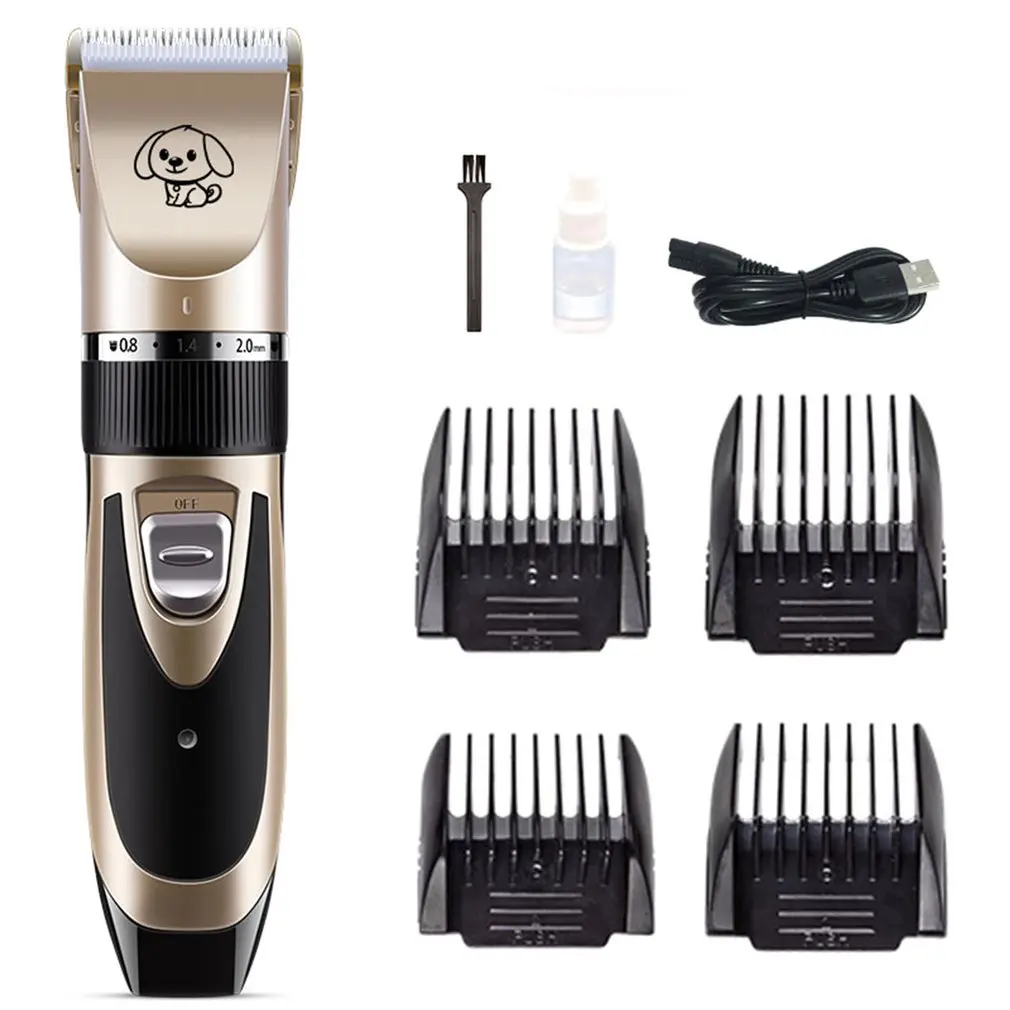 

Pet clippers 1500mAh Dog shaver pet electric clipper Dog hair clipper Ultra-low Mute Design Sharp Ceramics Tool 1 set