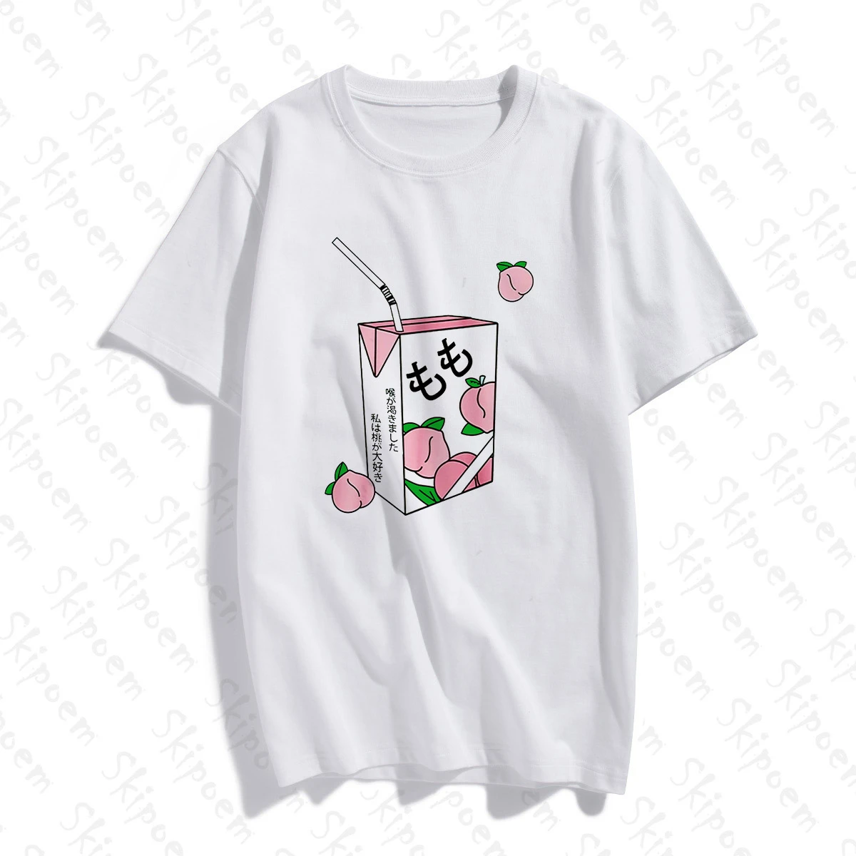 Персиковый ВКУС молоко футболка для женщин Kawaii корейский стиль эстетическое