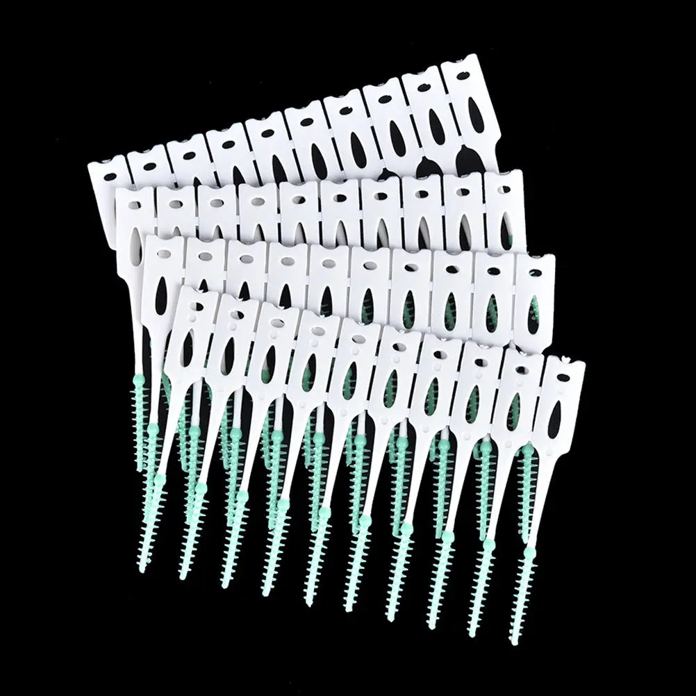 

Oral Deep Clean 40pcs/Pack Dental Flosser Soft Silicone Teeth Cleaning Floss Interdental Brushes Oral Hygiene Tooth Dental Floss