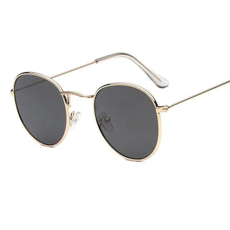 Маленькие Круглые Солнцезащитные очки женские винтажные черные солнцезащитные