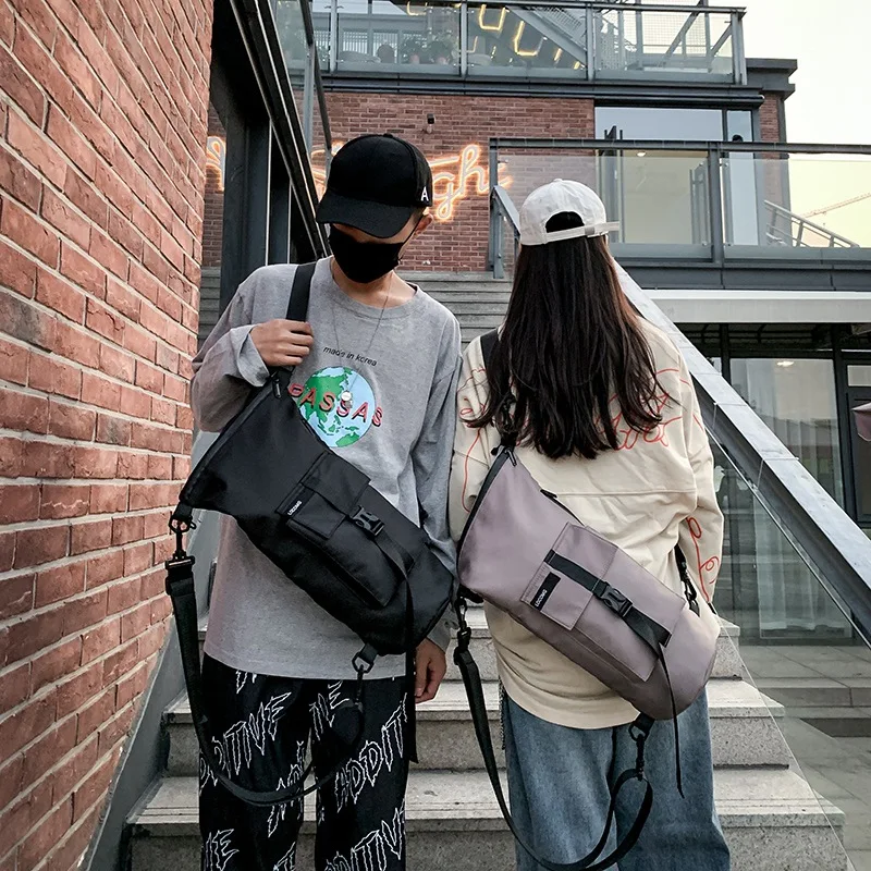

Cool Fashion Canvas Messenger Bag For Men And Women, Personality Large-capacity Shoulder Bag, Multi-function Shoulder Bag