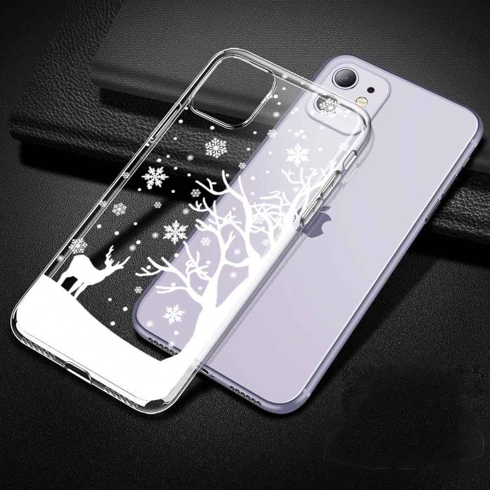 Снежный Мягкий силиконовый чехол для Apple iPhone 8 7 7Plus 6 6S Plus 5S SE 5C 4 чехол s iPhone X XS Max XR 11Pro Shell Рождество лучший