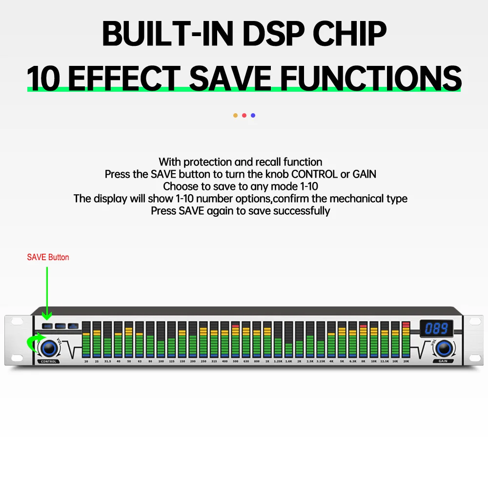 31-полосный графический эквалайзер аудио цифровой контроллер оборудование